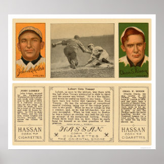 Lobert & Tenney Phillies Baseball Poster