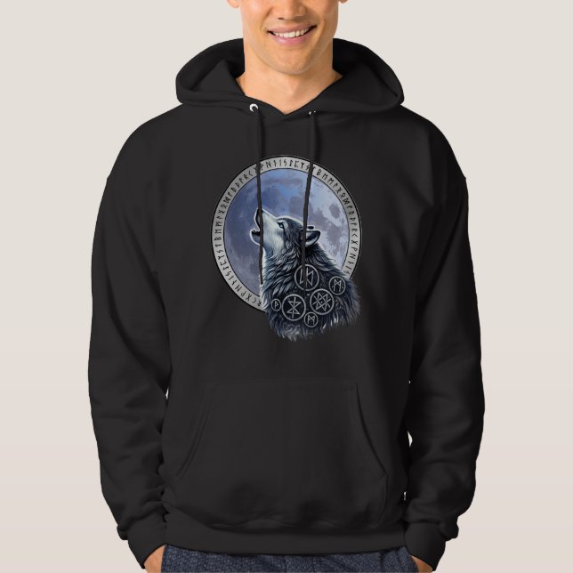 Lobo de Odín Hoodie (Vorderseite)