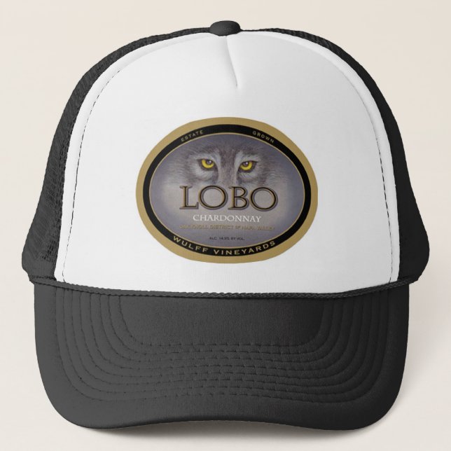 Lobo Wines Fernlastfahrer-Hut Truckerkappe (Vorderseite)