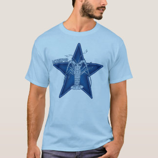 Lobstar zwei auf Blau T-Shirt