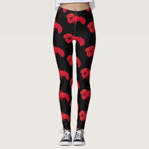 Lobster auf schwarzem Hintergrund von Marsden Hart Leggings