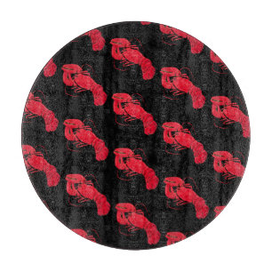 Lobster auf schwarzem Hintergrund von Marsden Hart Schneidebrett