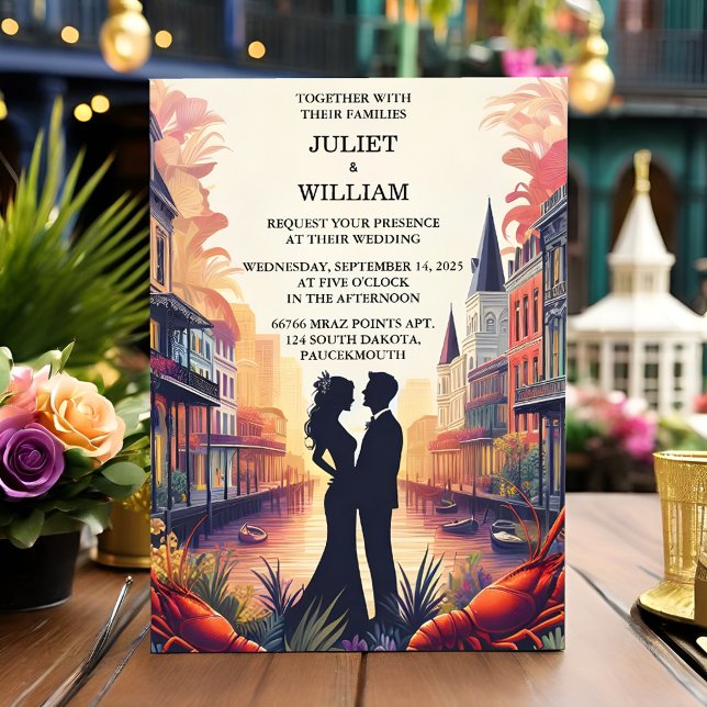 Lobster Beach Ocean Summer New Orleans Wedding Einladung (Von Creator hochgeladen)