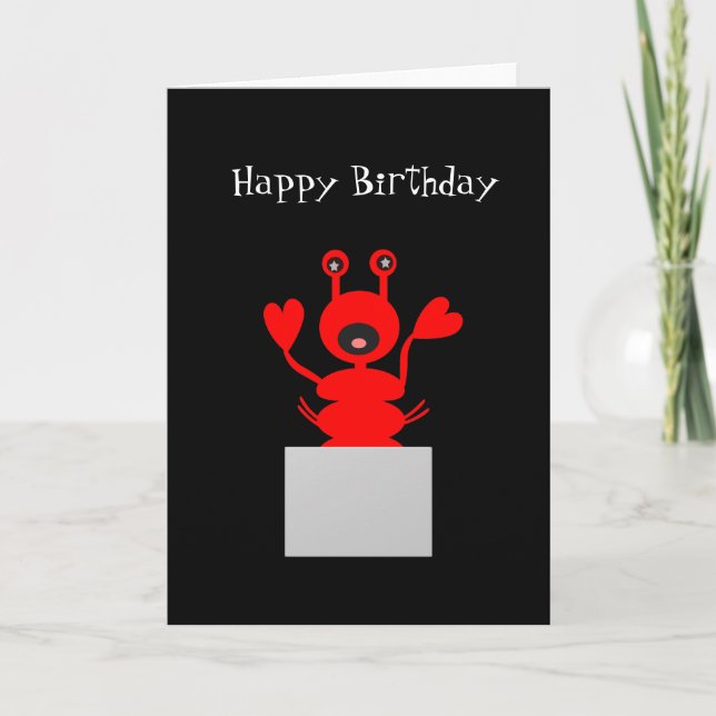 Lobster Birthday Card! Bleibe aus heißem Wasser Karte (Vorderseite)