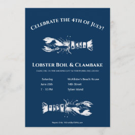 Lobster Boil und Clambake 4. Juli Party Einladung