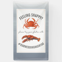 Lobster & Crab Wedding Hashtag Chambray