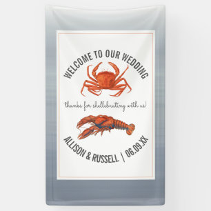 Lobster & Crab Wedding Willkommenskammer Banner