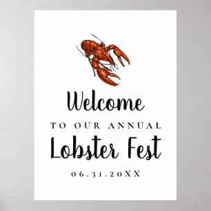 Lobster Fest Begrüßungszeichen Poster