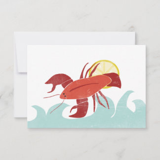 Lobster in Sonnennotecards Mitteilungskarte