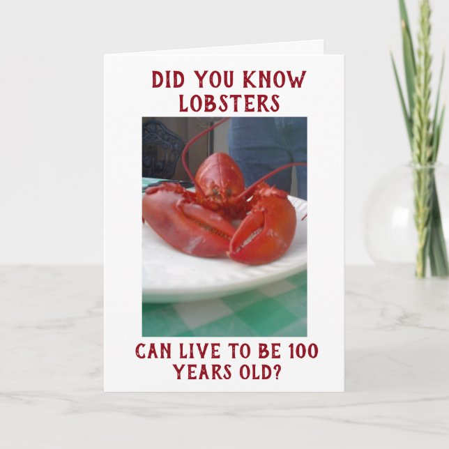 LOBSTER LEBT JETZT "100" FÜHLEN JUNG ZU SEIN? KARTE (Vorderseite)