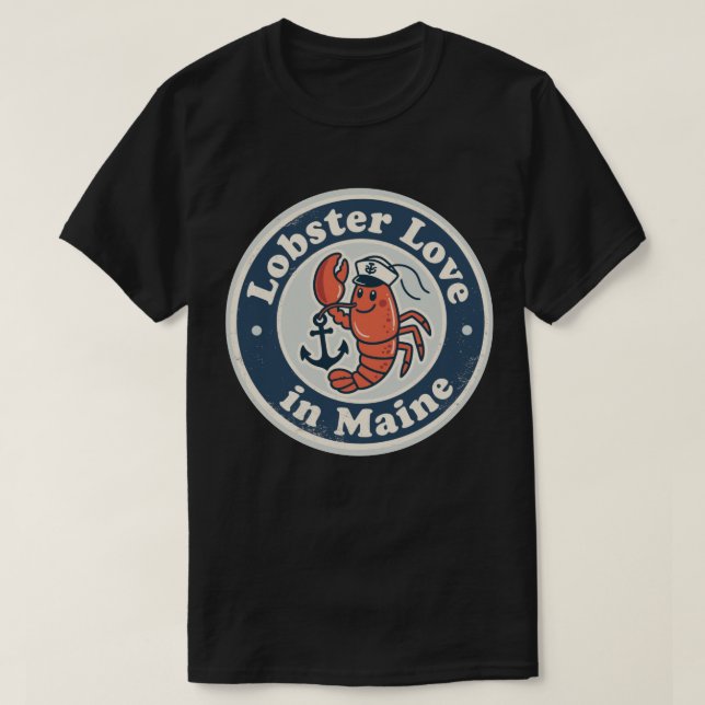 Lobster Liebe_ Mainstream Maritime Artwork T-Shirt (Design vorne)
