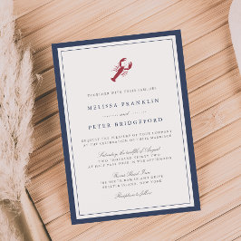 Lobster Nautical Navy Einladung zur Hochzeit