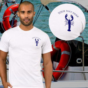 Lobster Nautical Polo Fügen Sie Ihren Namen / Text