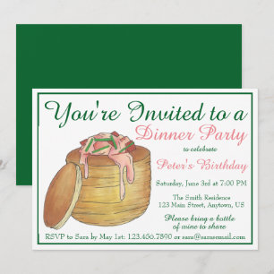Lobster Newburg New York City Seafood Dinner Einladung
