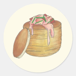 Lobster Newburg Retro Seafood Vol-Au-Vent Runder Aufkleber