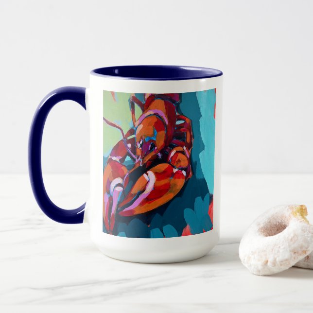 Lobster Painting - Beach Home Decor Tasse (Mit Donut)
