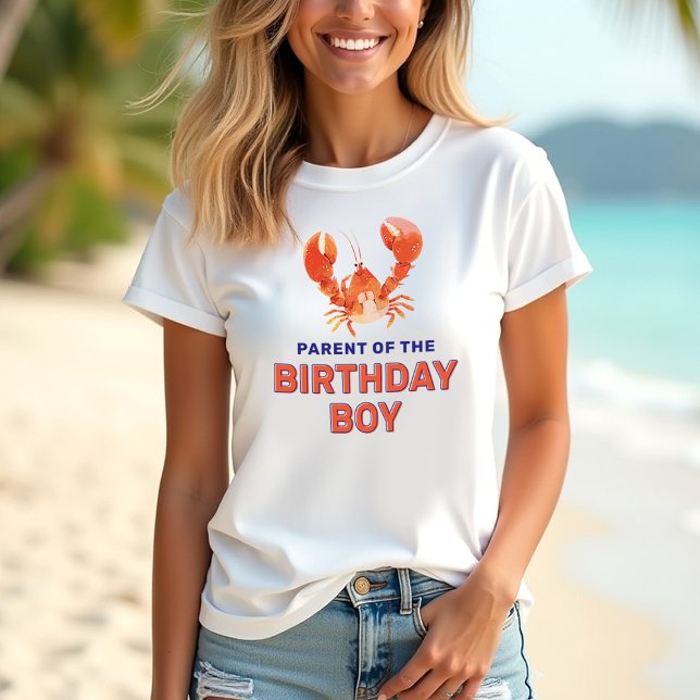 Lobster Parent of the Birthday Boy T-Shirt Tri-Blend Shirt (Von Creator hochgeladen)