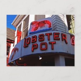 Lobster Pot Neon Sign Postkarte