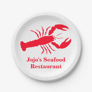 Lobster Red Jojo's (Name) Seafood Restaurant Pappteller