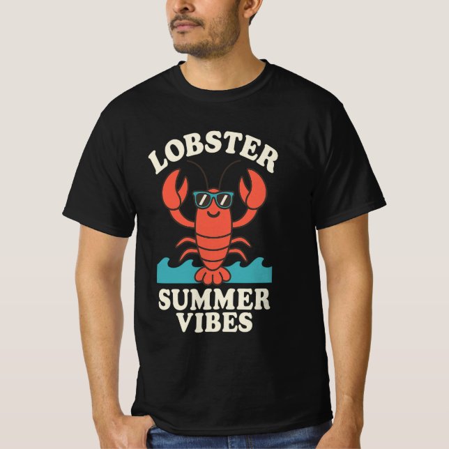 Lobster Summer Vibes – Cute Coastal Crab T-Shirt (Vorderseite)