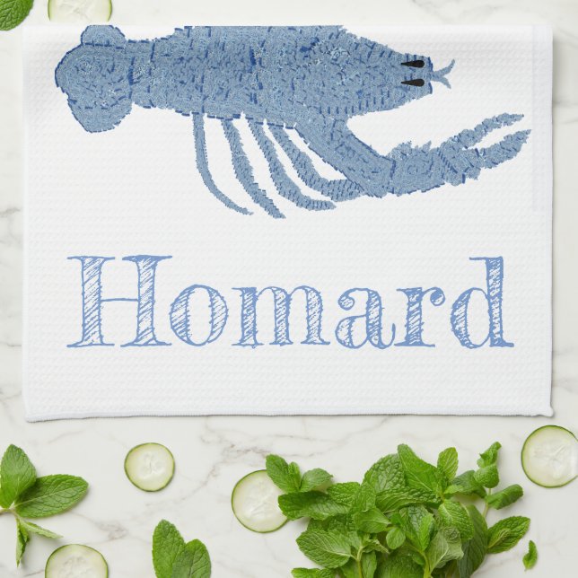 Lobster Topiary Ginger Jars Pickleball Dekorkit Geschirrtuch (Gefaltet)