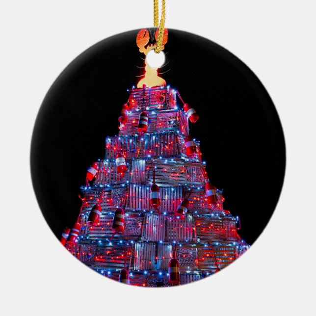 Lobster Trap Christmas Tree Ornament (Vorne)