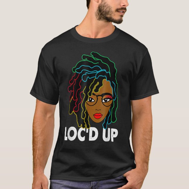 Loc Locs Hair Black History Month For Women Girls  T-Shirt (Vorderseite)