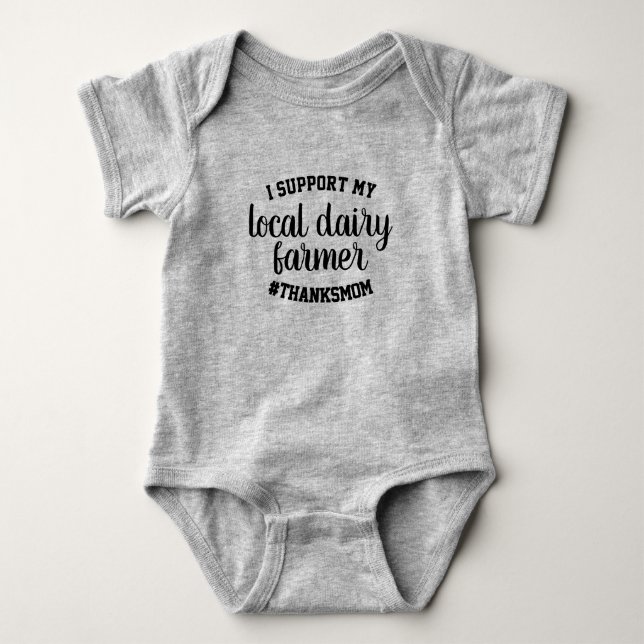 "Local Dairy Bauer" Stillen Baby Bodysuit Strampler (Vorderseite)