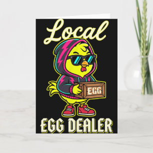 Local Egg Dealer Chicken Sungles Hoodie Ostern  Karte