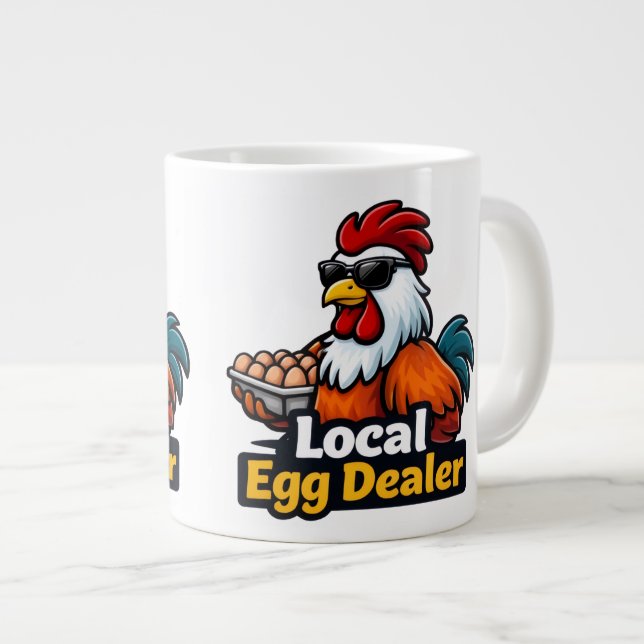 Local egg dealer, gansta, roster. Jumbo-Tasse (Vorderseite Rechts)