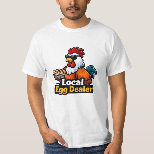 Local egg dealer, gansta, roster. T-Shirt (Vorderseite)