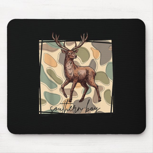 Local Southern Boy Deer Hunting Camo Outdoor Vinta Mousepad (Vorne)