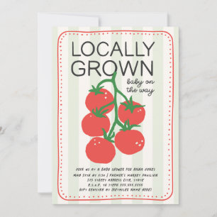 Localer Markt-Tomaten neutrale Babyparty Einladung