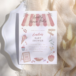 Locally Grown Baby Farmer's Market Baby Shower Einladung