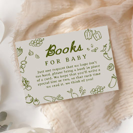 Locally Grown Baby Shower Books for Baby Begleitkarte