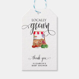Locally Grown Baby Shower Carrots Thank you Geschenkanhänger