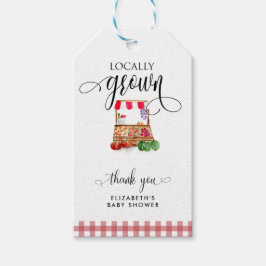 Locally Grown Baby Shower Carrots Thank you Geschenkanhänger