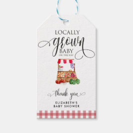 Locally Grown Baby Shower Carrots Thank you Geschenkanhänger