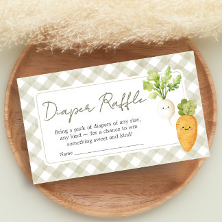 Locally Grown Baby Shower Diaper Raffle Begleitkarte