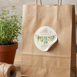 Locally Grown Baby Shower Party Runder Aufkleber