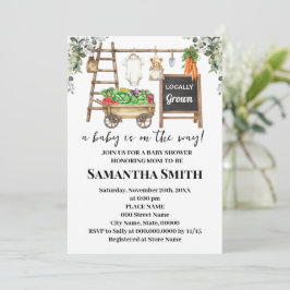 Locally Grown Farmer's Market Baby Shower Einladung