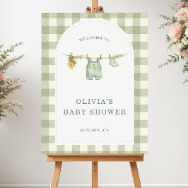 Locally Grown Gingham Baby Shower Welcome