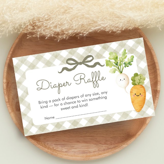 Locally Grown Little Sprout Shower Diaper Raffle Begleitkarte (Locally Grown Baby Shower Diaper Raffle)
