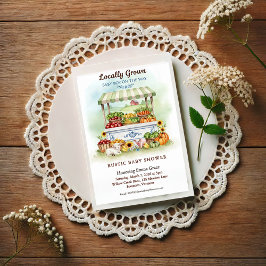 Locally Grown Market Boy Baby Shower Invitation Einladung