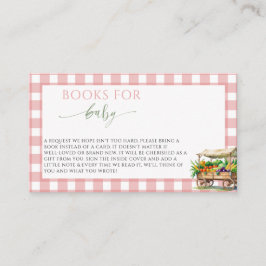 Locally Grown Pink Baby girl Shower books for baby Begleitkarte