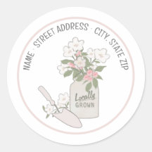 Locally Grown Return Address Sticker