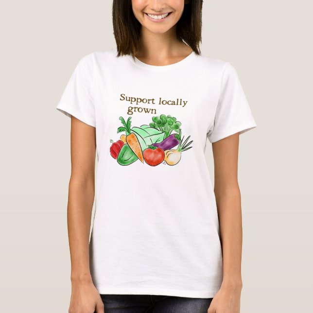 Locally Grown Veggies t-shirt (Vorderseite)