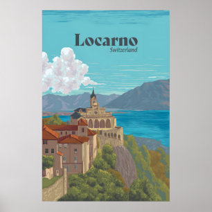Locarno Schweiz Reiseplakat Poster