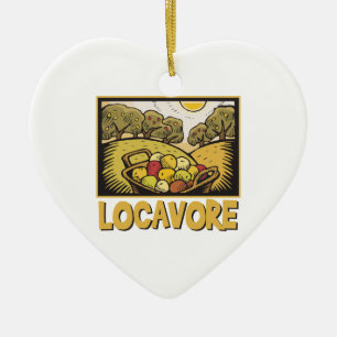 Locavore langsame Nahrung Keramik Ornament