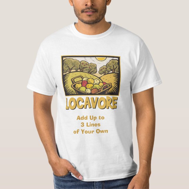 Locavore langsame Nahrung T-Shirt (Vorderseite)